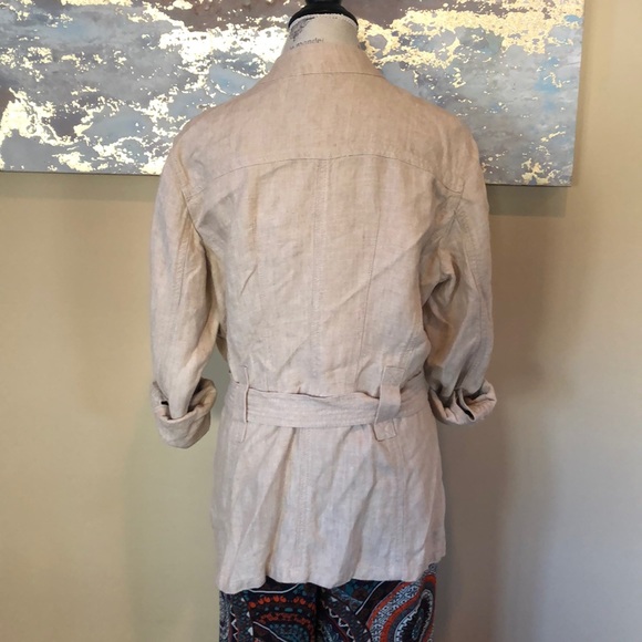Sundance Cream Utility Jacket Sz L like new - Picture 7 of 9